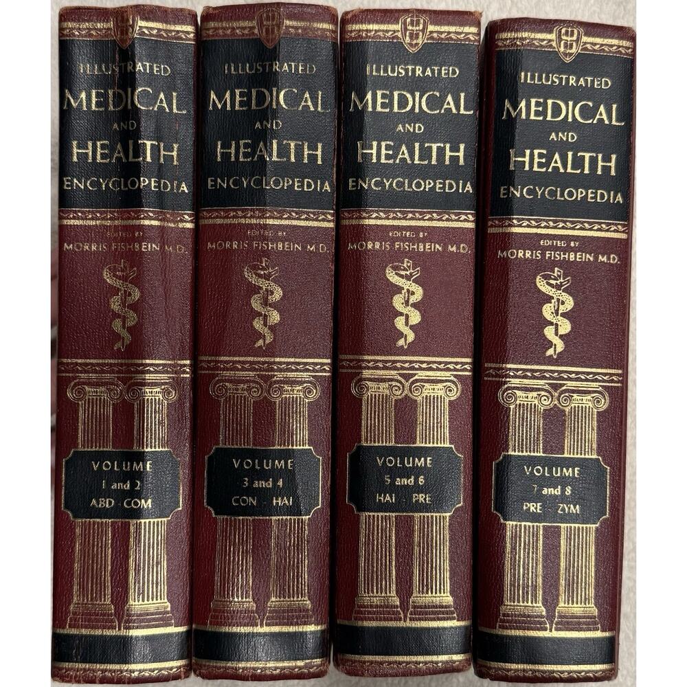 Illustrated Medical And Health Encyclopedia, Volumes 1-8 Set of 4 Books